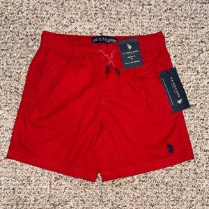 U.S. Polo Assn. Red Athletic Pull-On Shorts- Boys